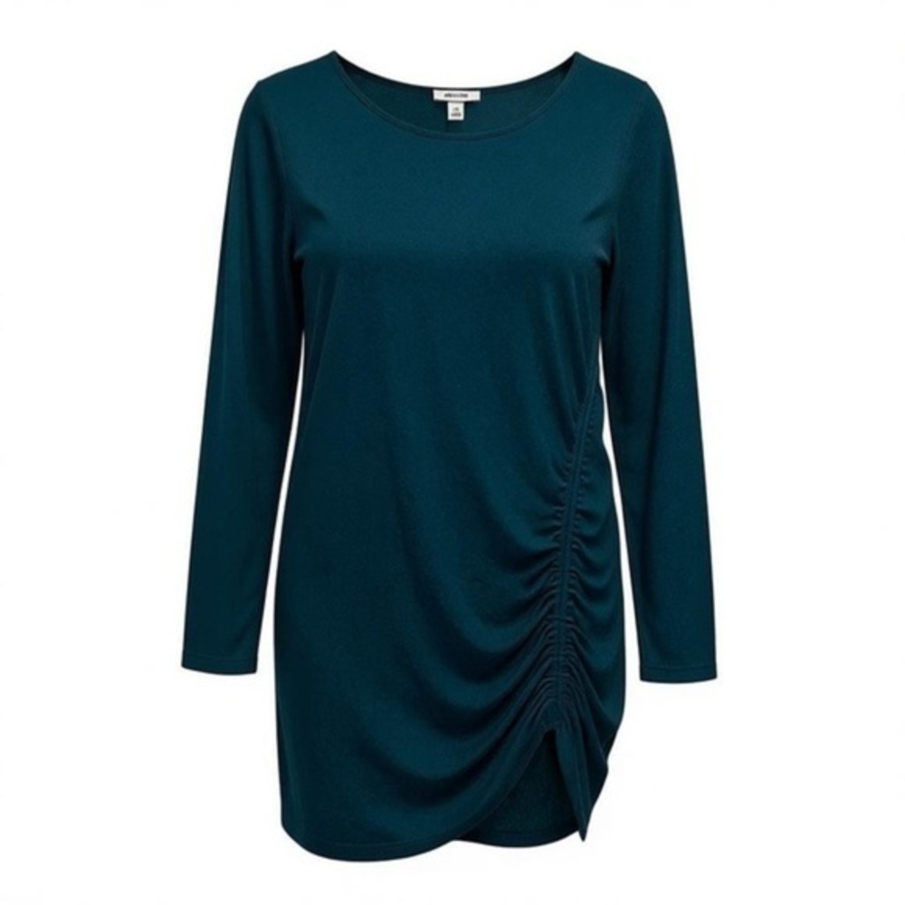🔥 Nine West Teal Ruched Sweater Dress/Tunic – Size M